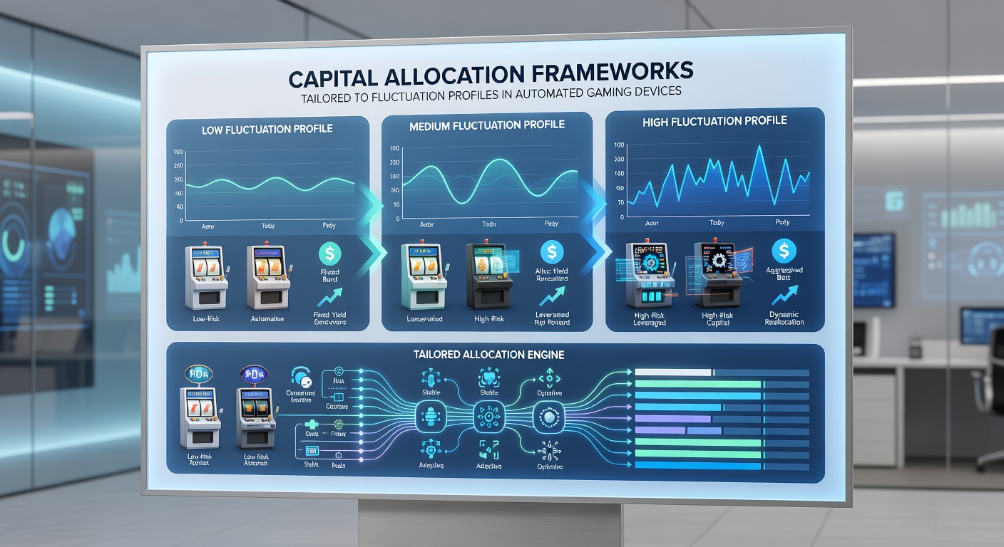 Chart displaying payout fluctuation profiles and corresponding capital reserve requirements for various automated gaming device categories