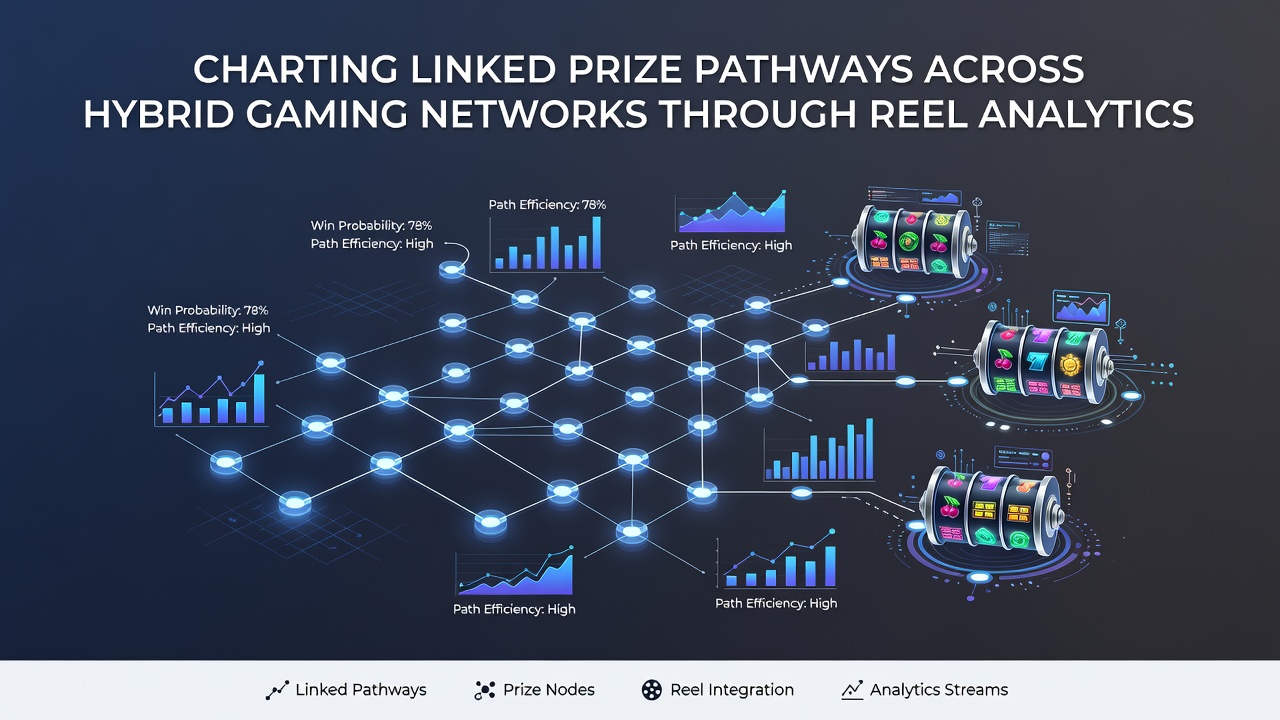 Analytical charts displaying reel data streams and prize distribution across hybrid gaming networks