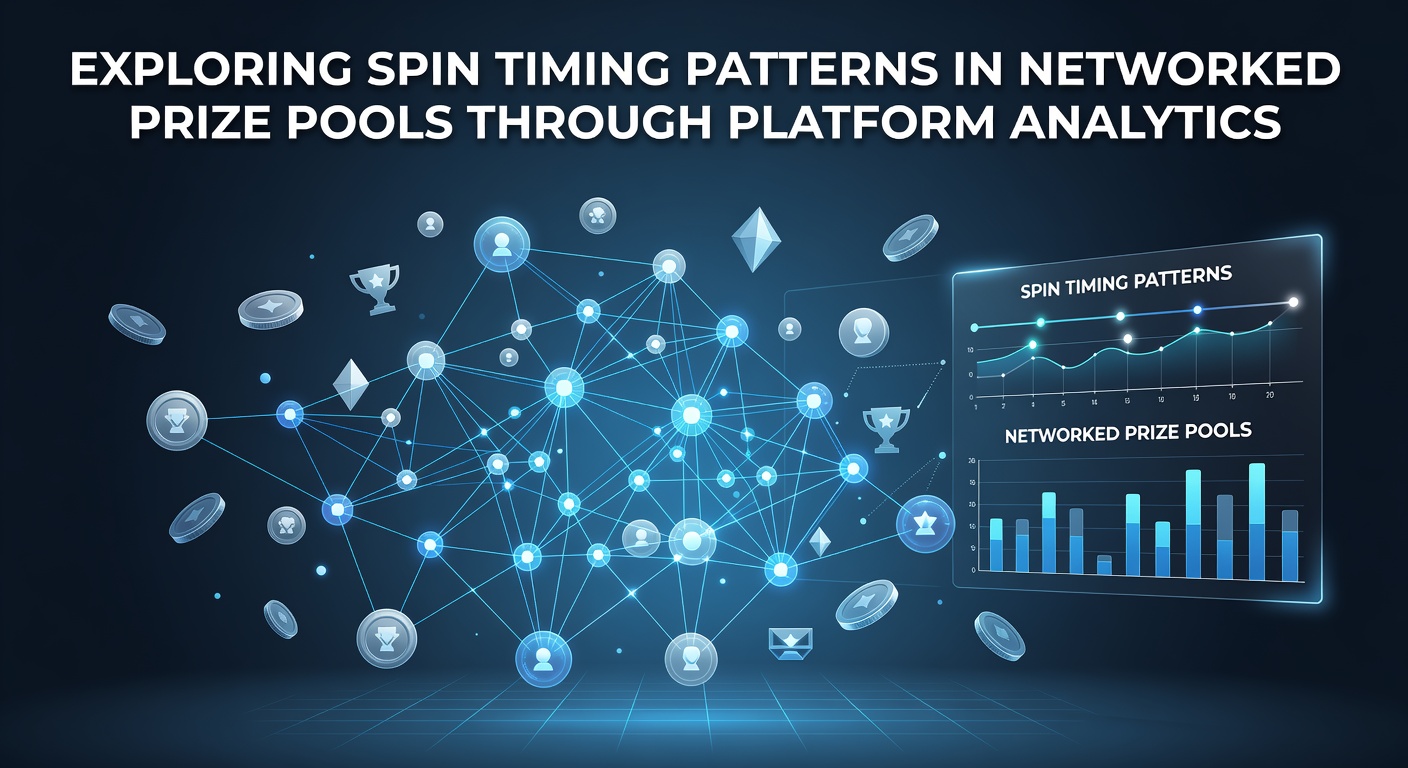 Platform dashboard displaying spin timing analytics across interconnected prize pool networks with timestamp overlays and distribution graphs