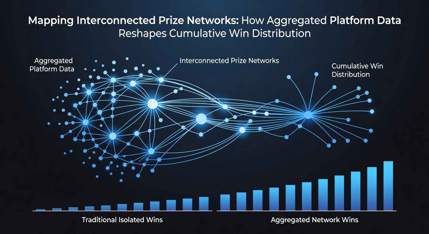 Detailed chart illustrating cumulative win distributions before and after aggregated data mapping in prize networks