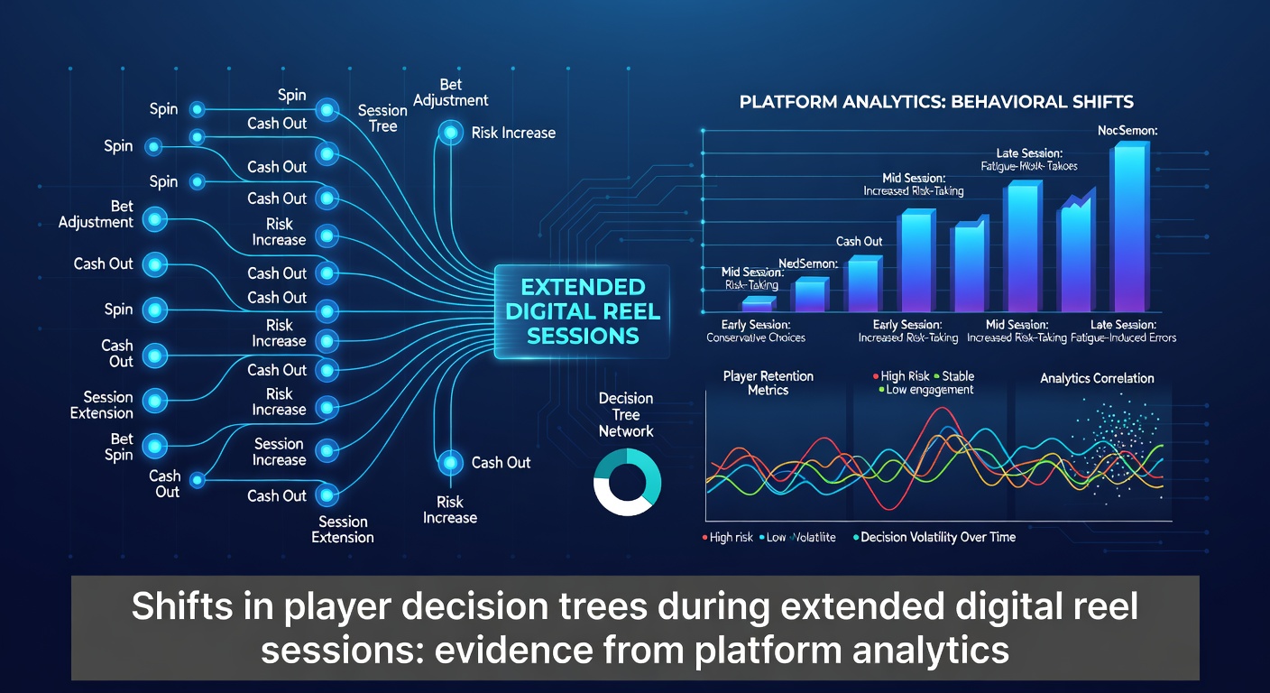 Analytics dashboard displaying player decision patterns in digital reel sessions with graphs showing bet adjustments over time