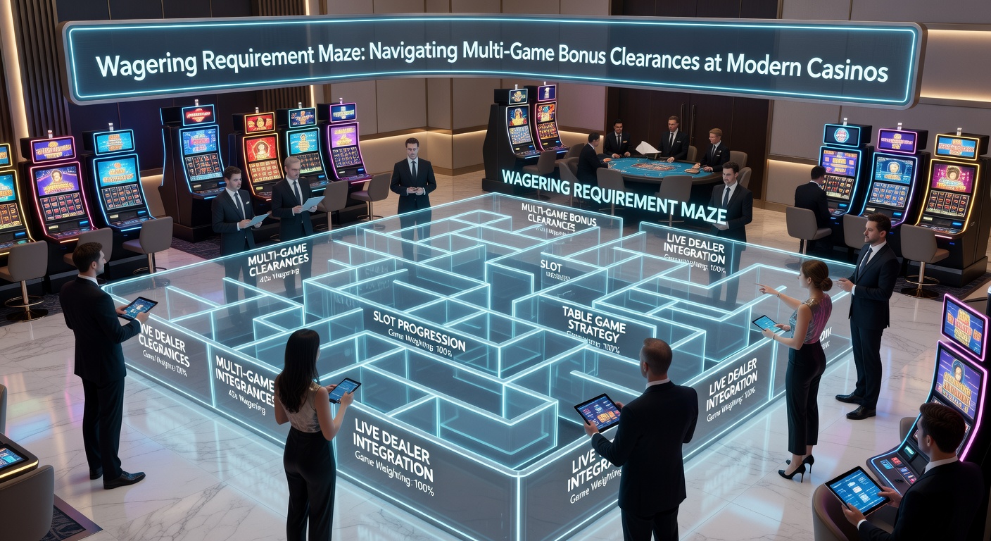 Casino dashboard displaying multi-game bonus progress bars and contribution percentages, highlighting strategic navigation tools